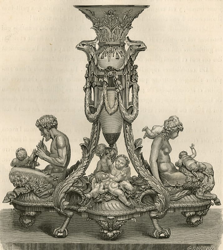 Centre de table de style Louis XVI, par Christofle & Cie, Exposition universelle de 1867