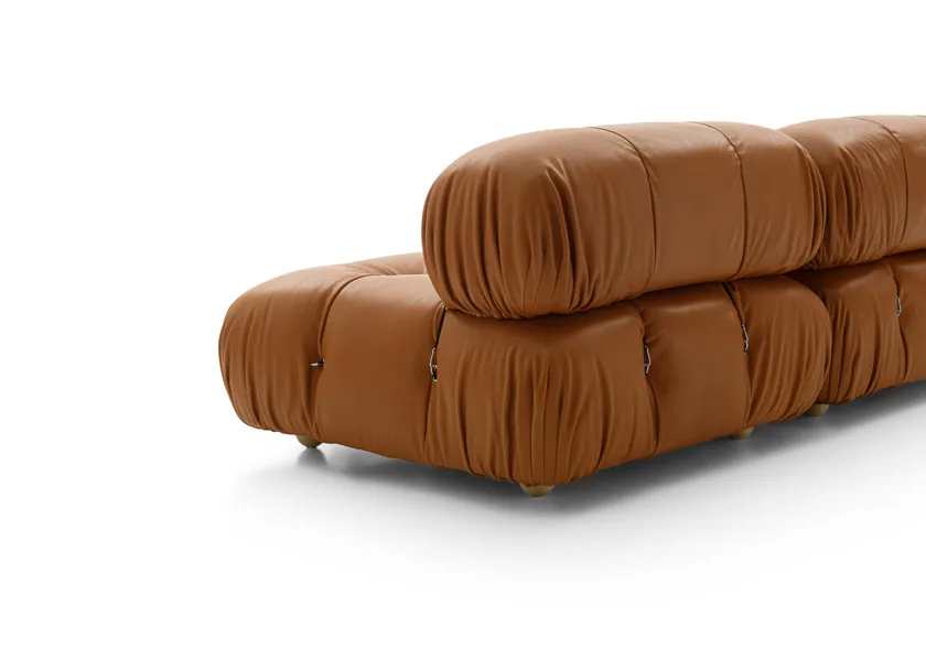 Camaleonda sofa in cognac leather - design Mario Bellini for B&amp;B Italia