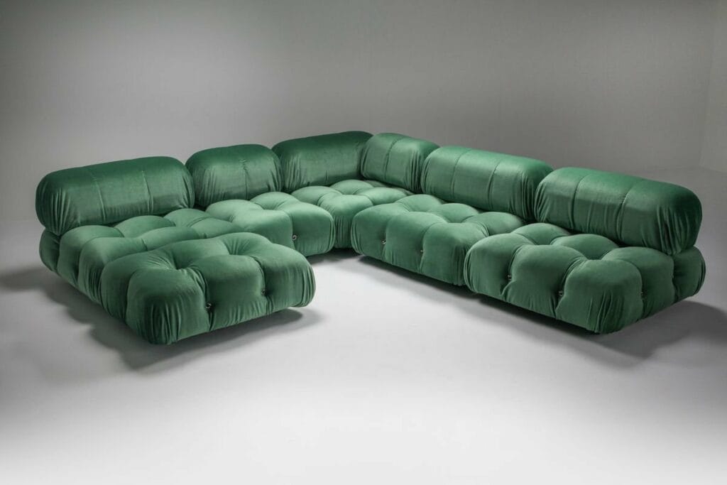 Camaleonda green chenille module Mario Bellini B&amp;B Italia