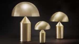 Apollo table lamp gold metal version, Oluce