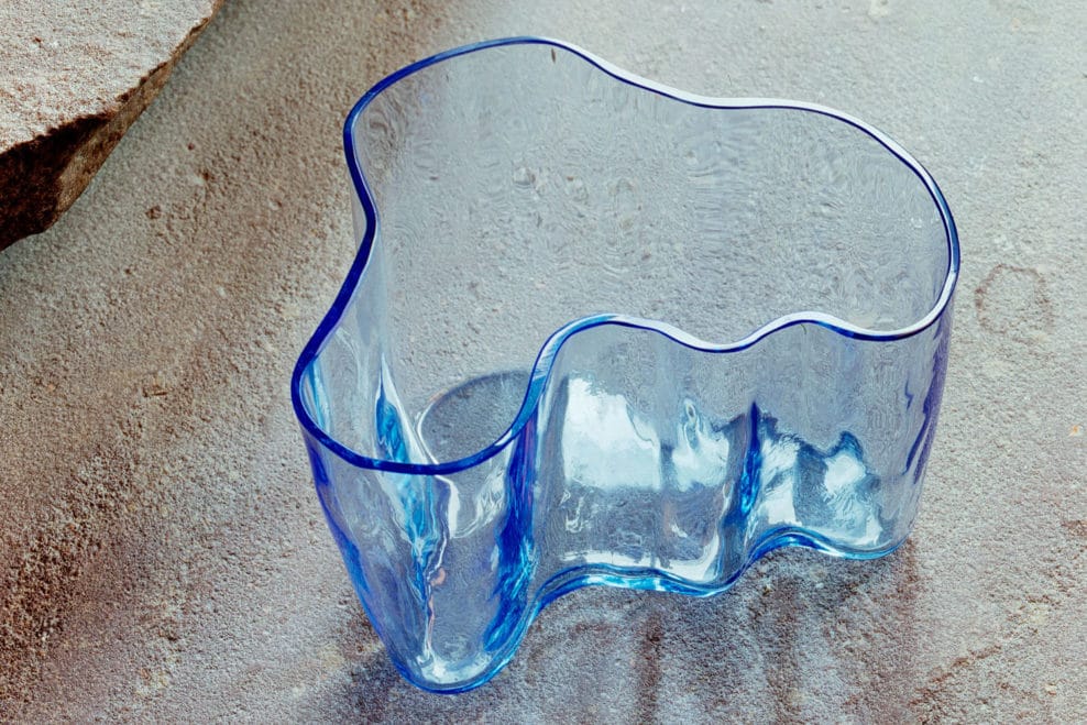 Savoy Vase in organic undulated glass by Alvar Aalto