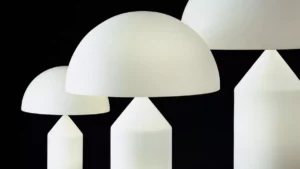 White glass Atollo lamp