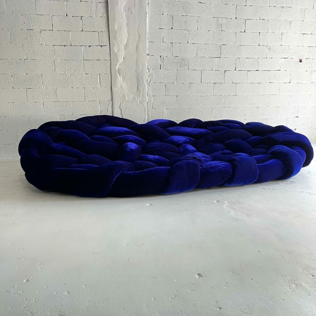 Boa Campana brothers Edra serpent sculptural sofa tubular velvet art design avant-garde