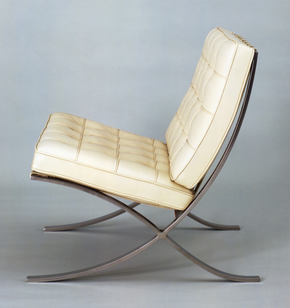 Barcelona chair by Mies van der Rohe from 1929, symbol of modernist elegance
