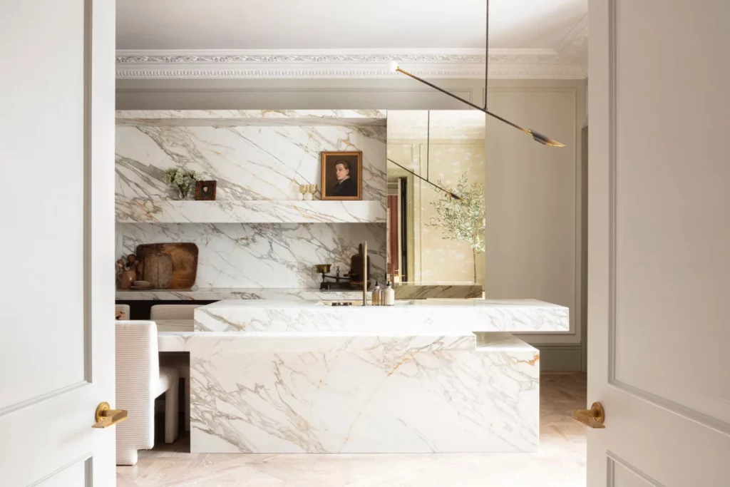 luxury high-end marble kitchen signed obumex