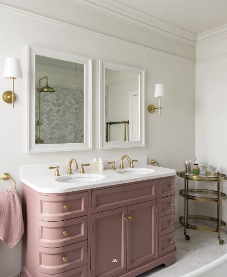 salle de bain rose robinetterie samuel heath