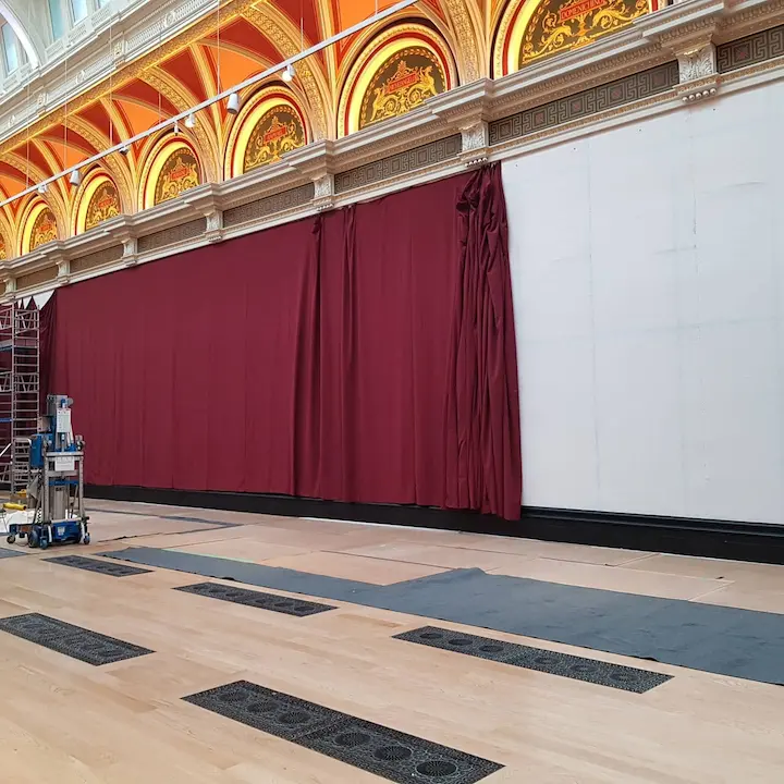 Historic fabric walling restoration National Gallery Stephen Franklin