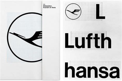 Lufthansa crane circle logo Otl Aicher 1962 Ulm design history corporate identity
