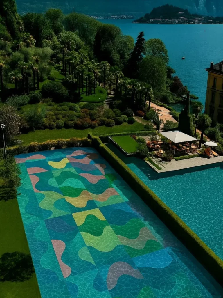 Luxury mountain lake pool by Diango Hernández