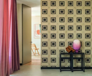 Wall covering Carrés Jaloonés by Véronique de Soultrait for Elitis