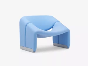 Fauteuil Groovy Pierre Paulin bleu clair