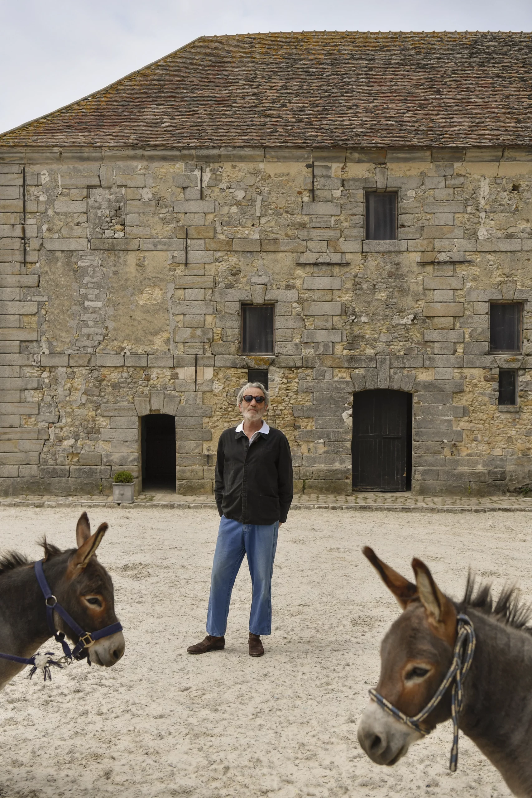 Portrait of Eric Schmitt in front of Le Chapitre, his country house near Fontainebleau